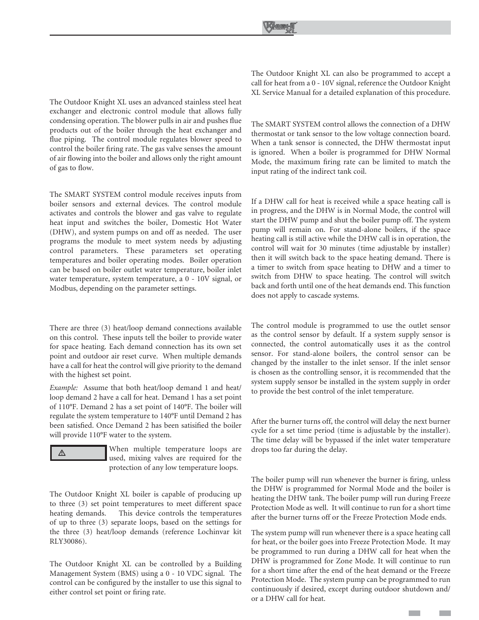 Operating information, General | Lochinvar Kight XL 400-801 User Manual | Page 39 / 56