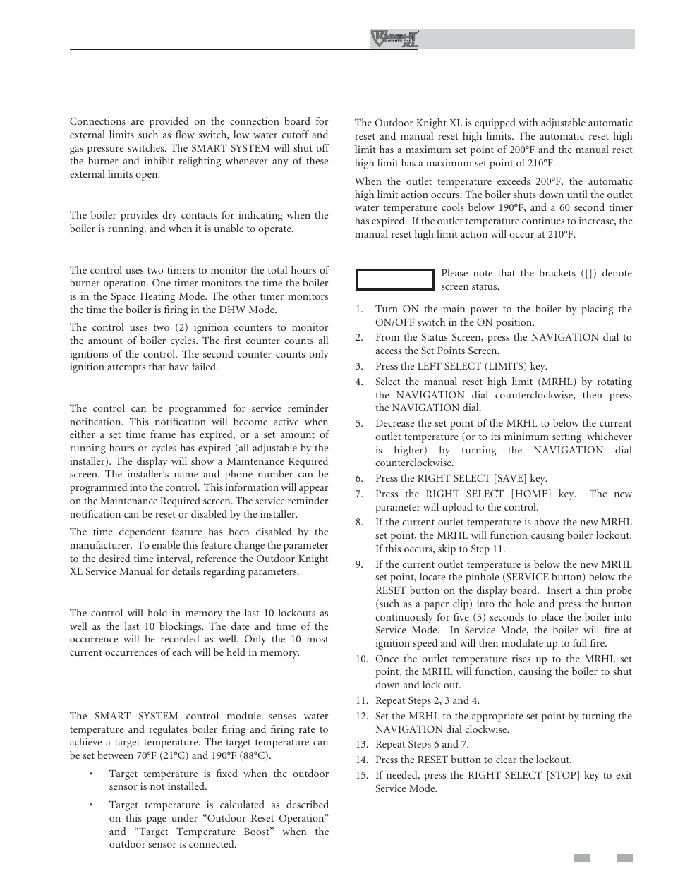 Operating information | Lochinvar Kight XL 400-801 User Manual | Page 41 / 56