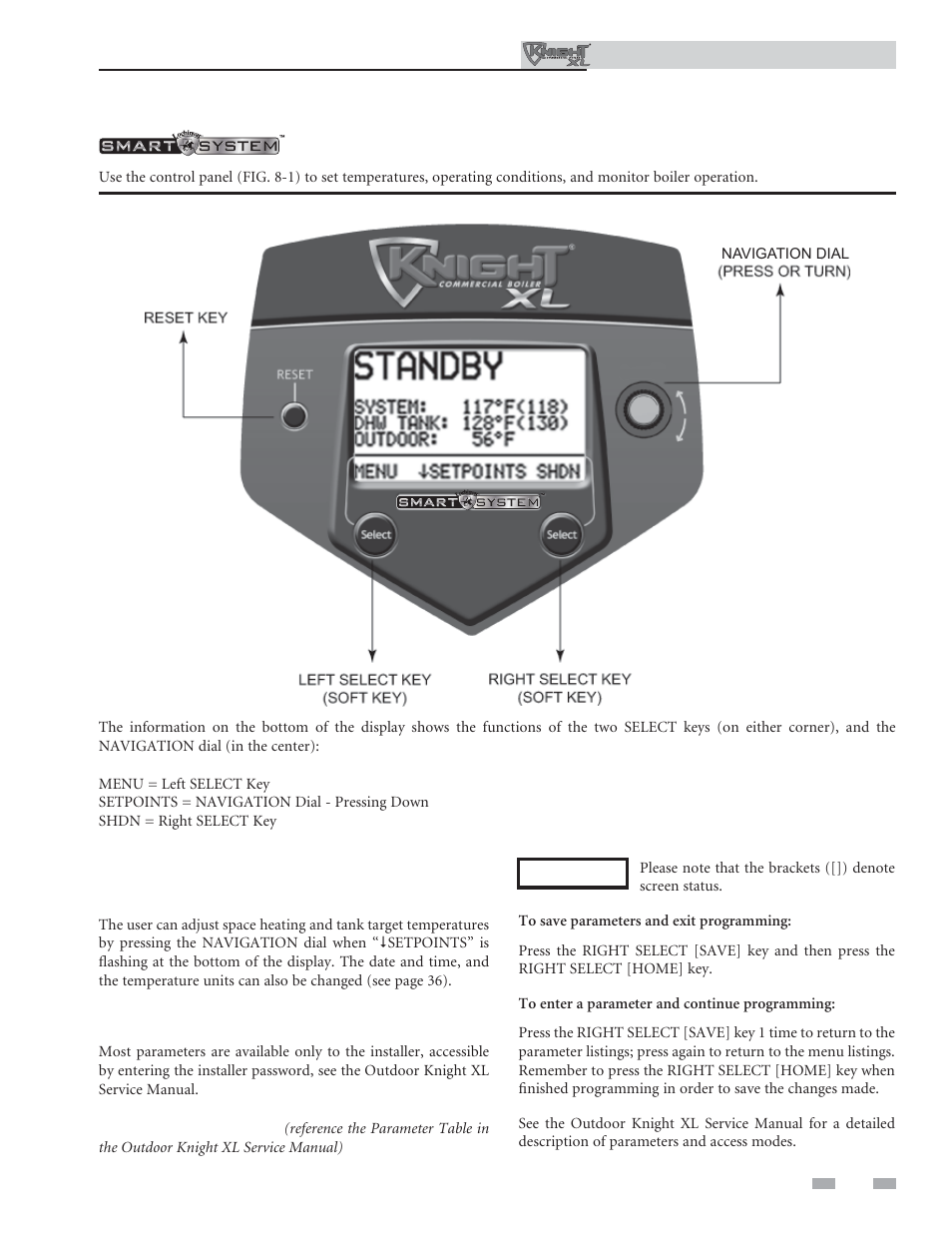 Operating information, Outdoor knight xl control module | Lochinvar Kight XL 400-801 User Manual | Page 45 / 56