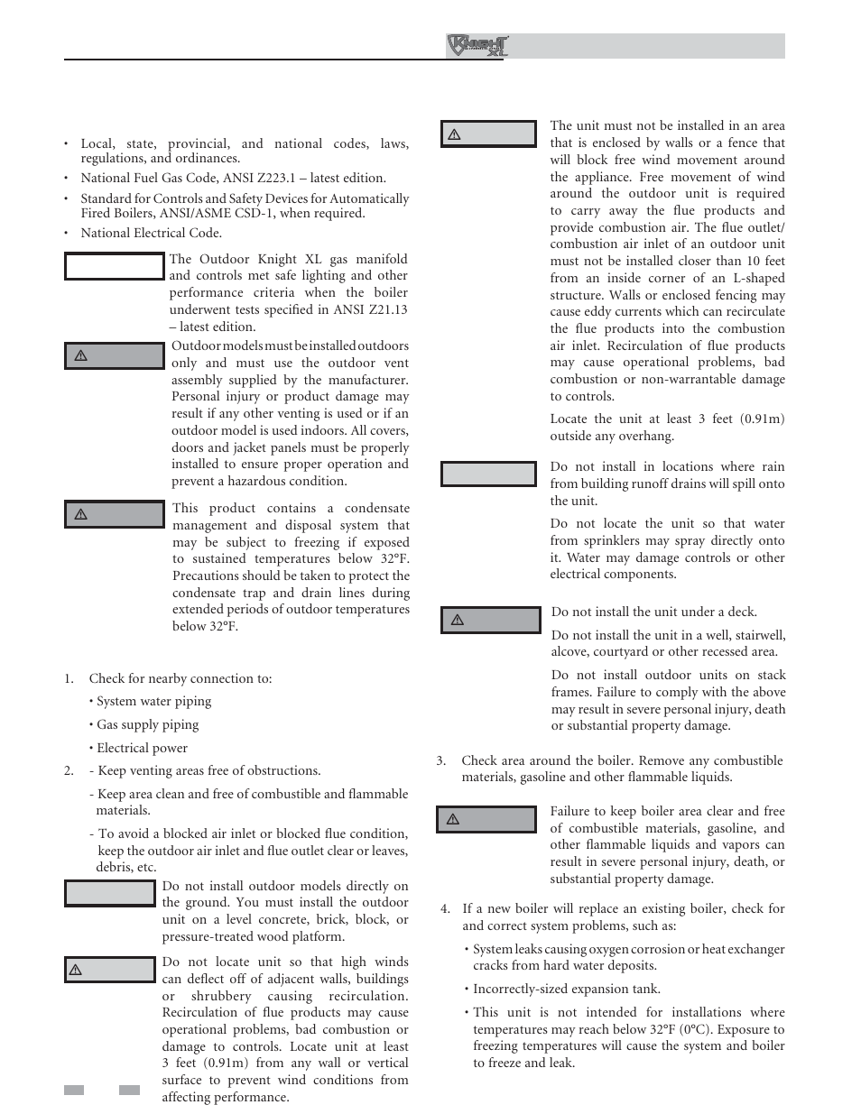 Determine boiler location | Lochinvar Kight XL 400-801 User Manual | Page 8 / 56