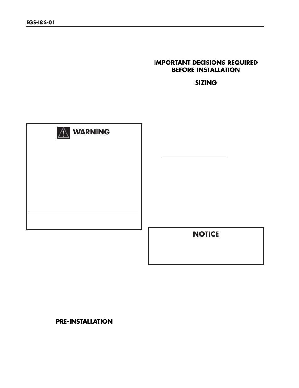 Warning, Notice | Lochinvar EGS-I&S-01 User Manual | Page 4 / 12