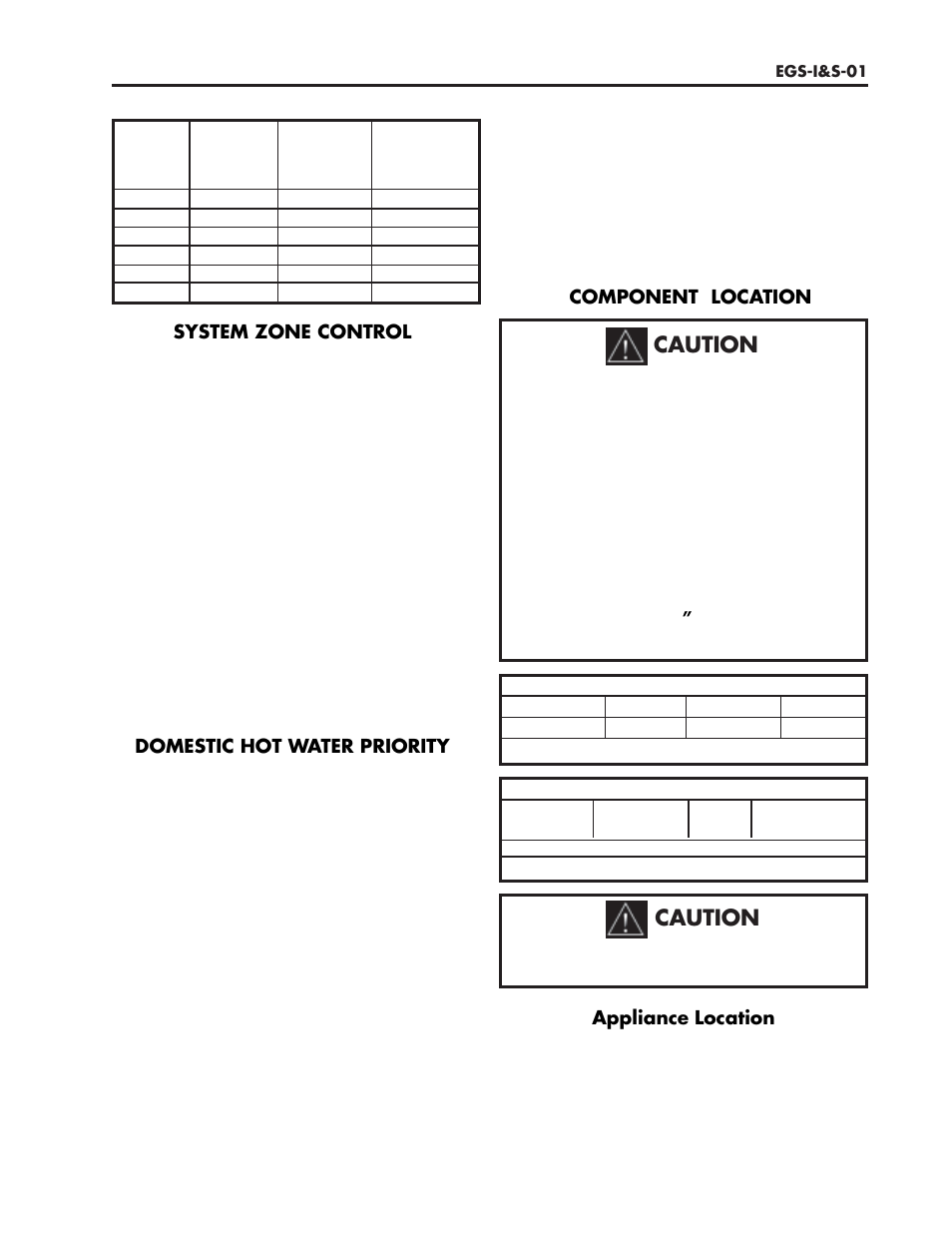 Caution | Lochinvar EGS-I&S-01 User Manual | Page 5 / 12