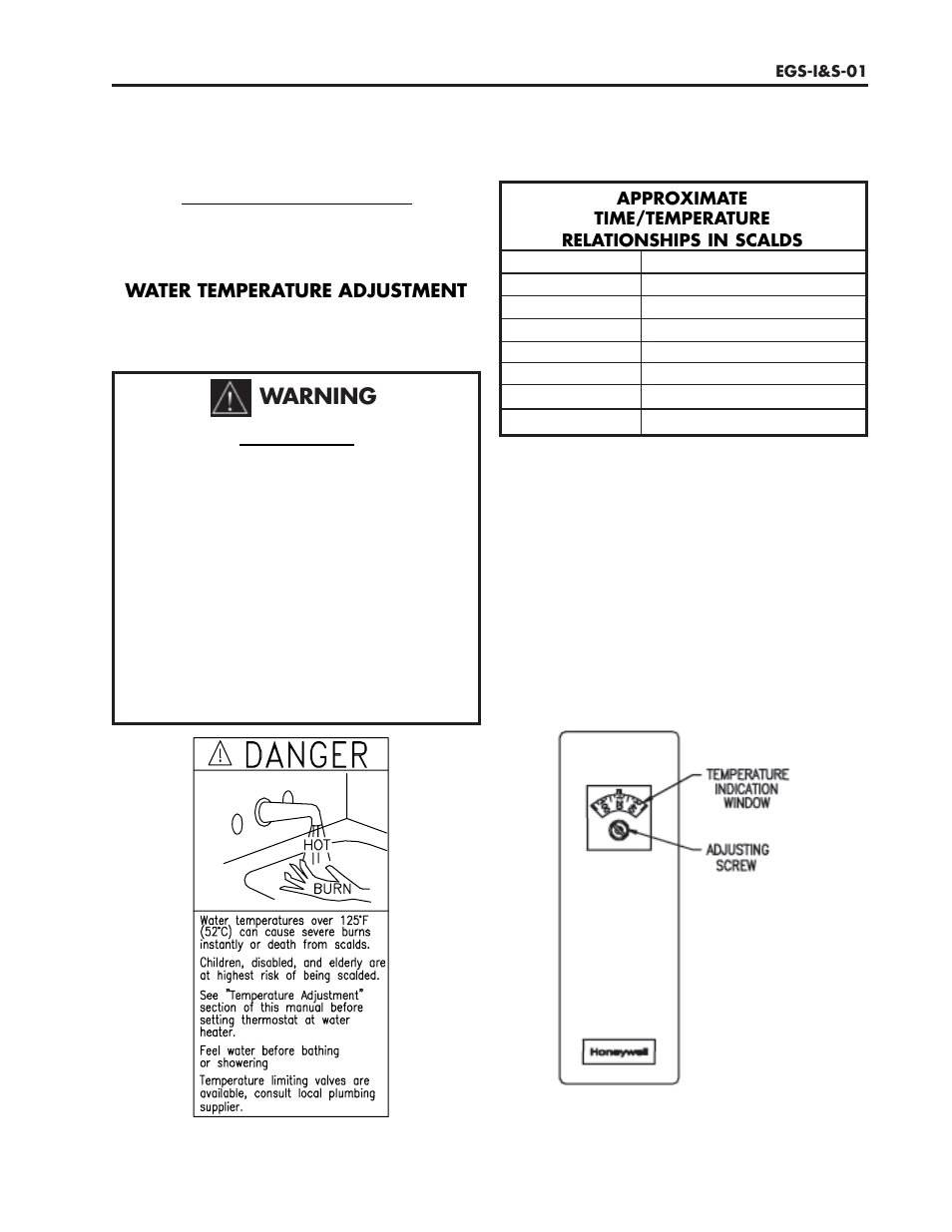 Warning scalding | Lochinvar EGS-I&S-01 User Manual | Page 9 / 12