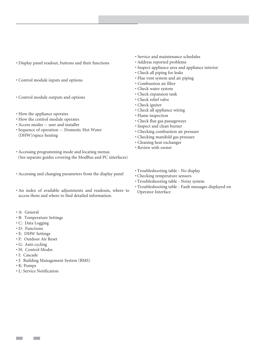 What is in this manual | Lochinvar SMART SYSTEM 502 - 2072 User Manual | Page 4 / 44