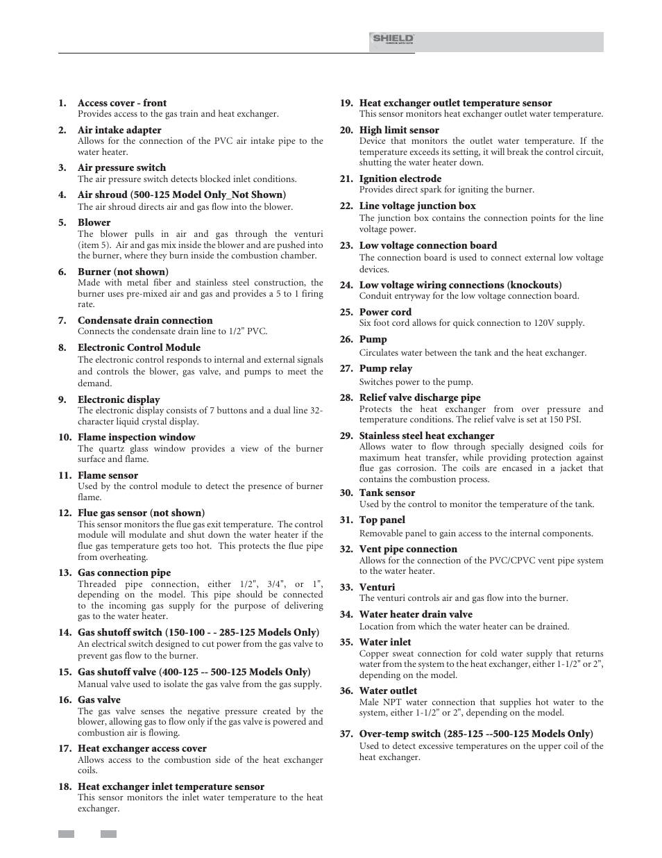 The shield - how it works | Lochinvar Shield SNR150-100 User Manual | Page 4 / 76