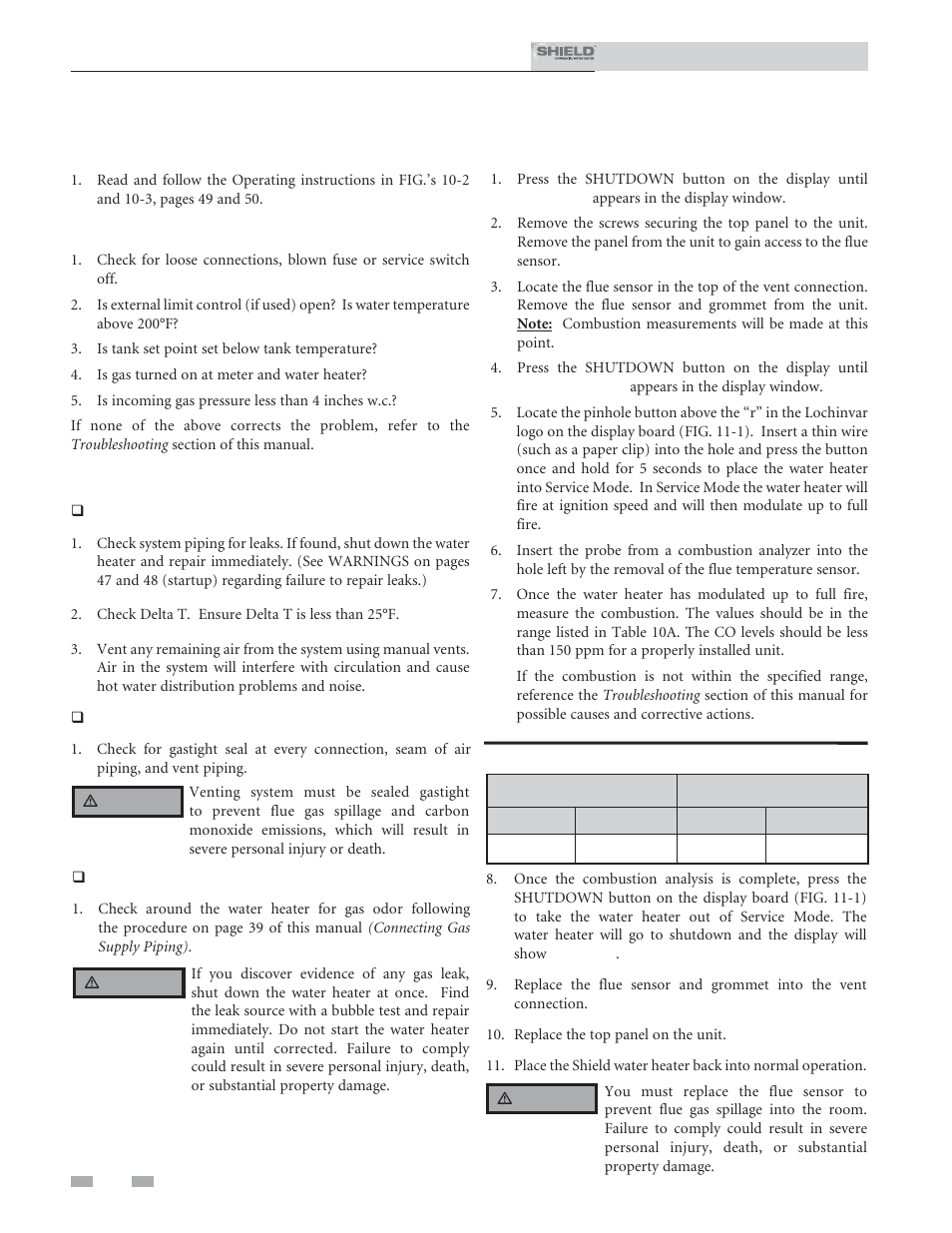 Start-up | Lochinvar Shield SNR150-100 User Manual | Page 48 / 76