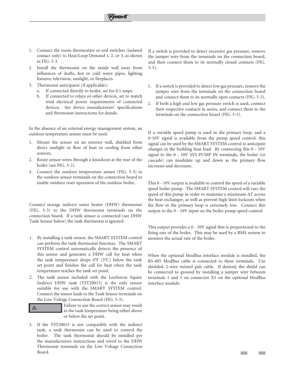Field wiring | Lochinvar Outdoor Knight Boiler 151-286 User Manual | Page 29 / 56