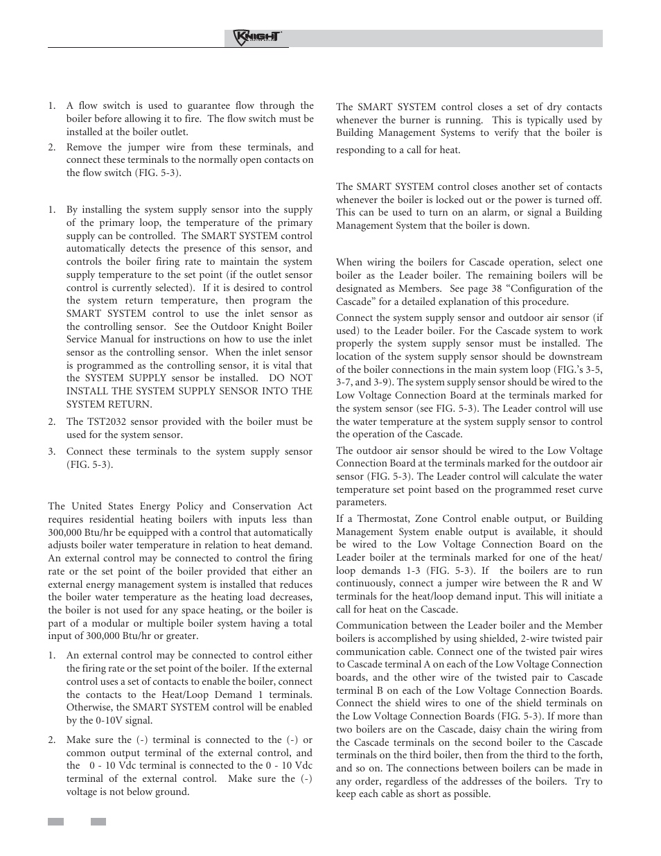 Field wiring | Lochinvar Outdoor Knight Boiler 151-286 User Manual | Page 30 / 56