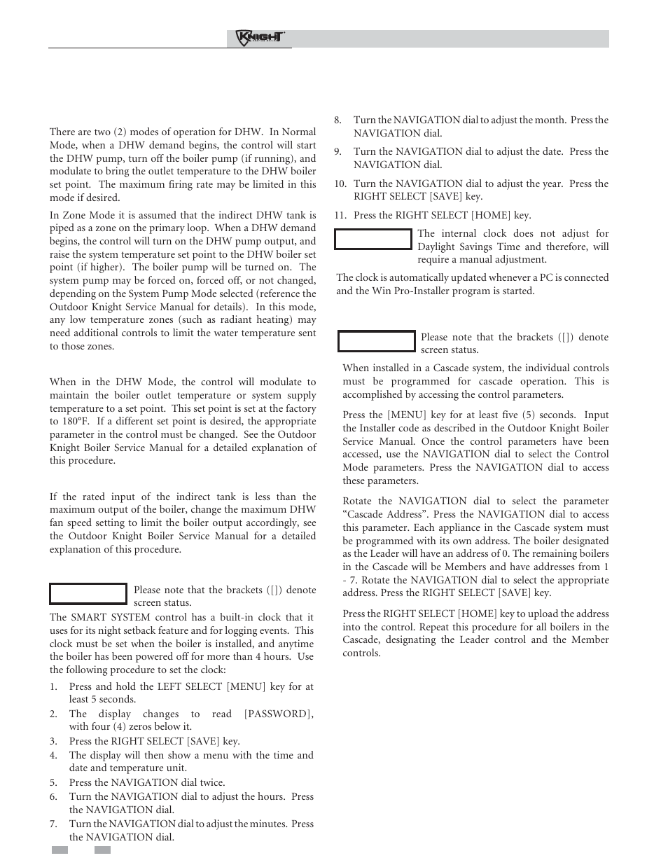 Start-up | Lochinvar Outdoor Knight Boiler 151-286 User Manual | Page 38 / 56
