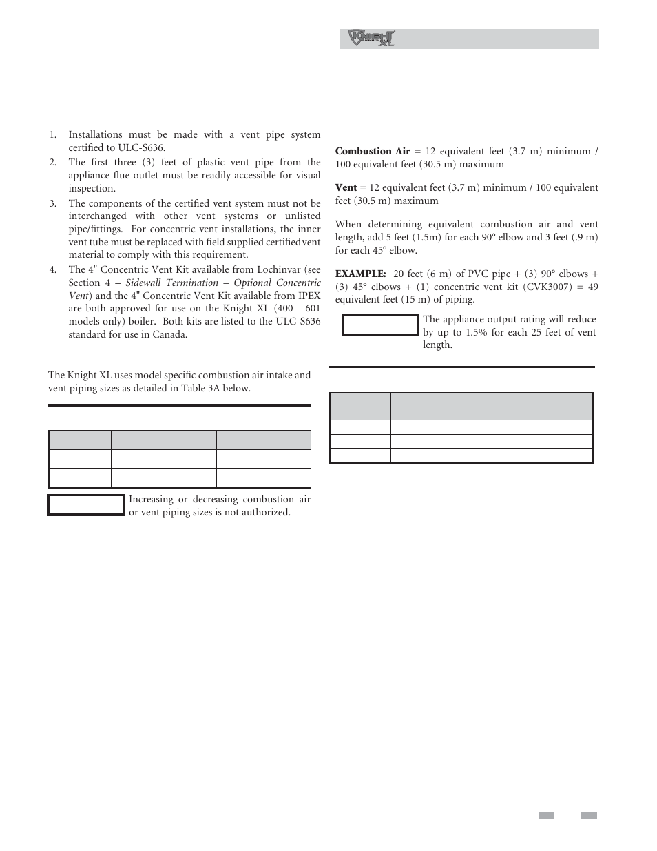 General, Venting, Requirements for installation in canada | Sizing | Lochinvar Commercial Soiler 400-801 User Manual | Page 17 / 80