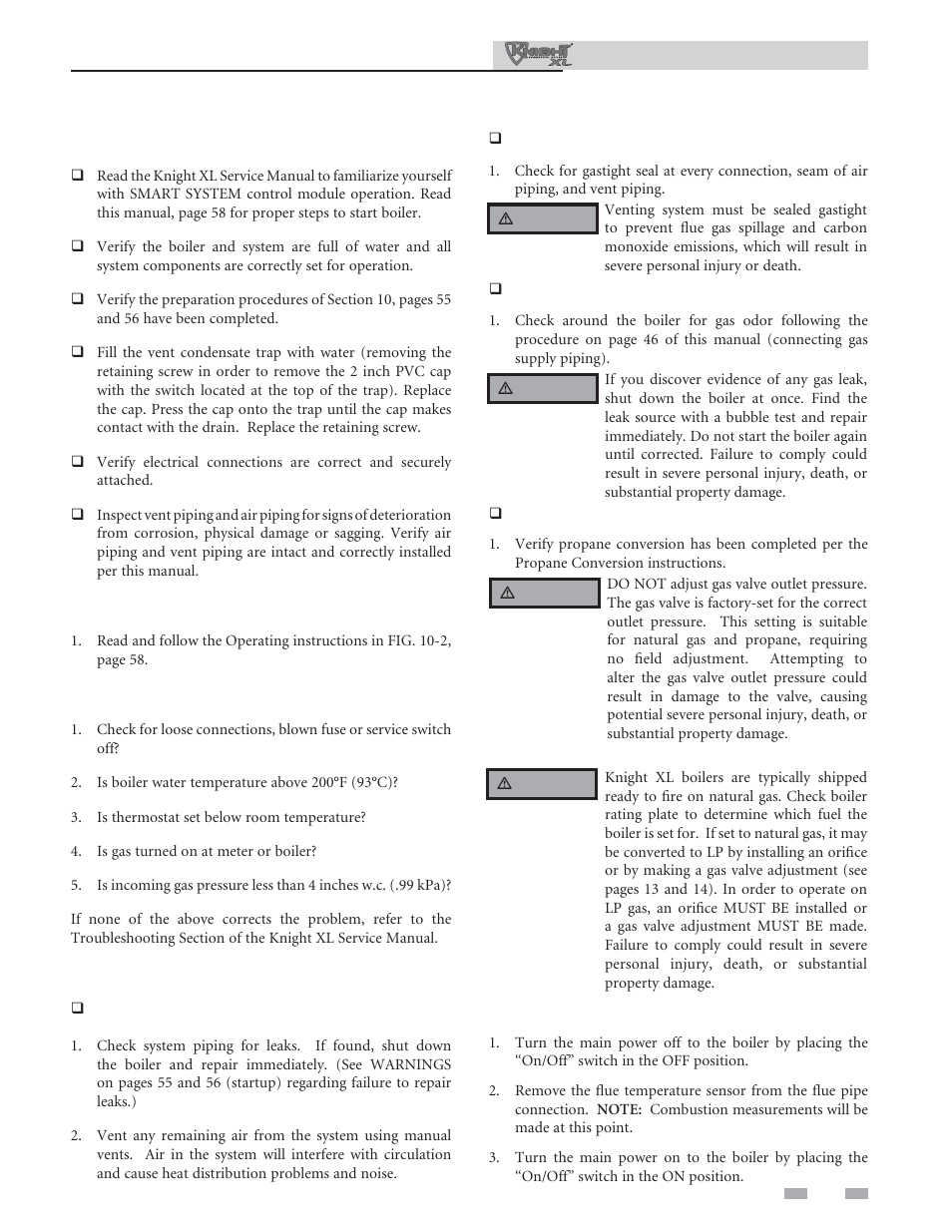 Start-up | Lochinvar Commercial Soiler 400-801 User Manual | Page 57 / 80