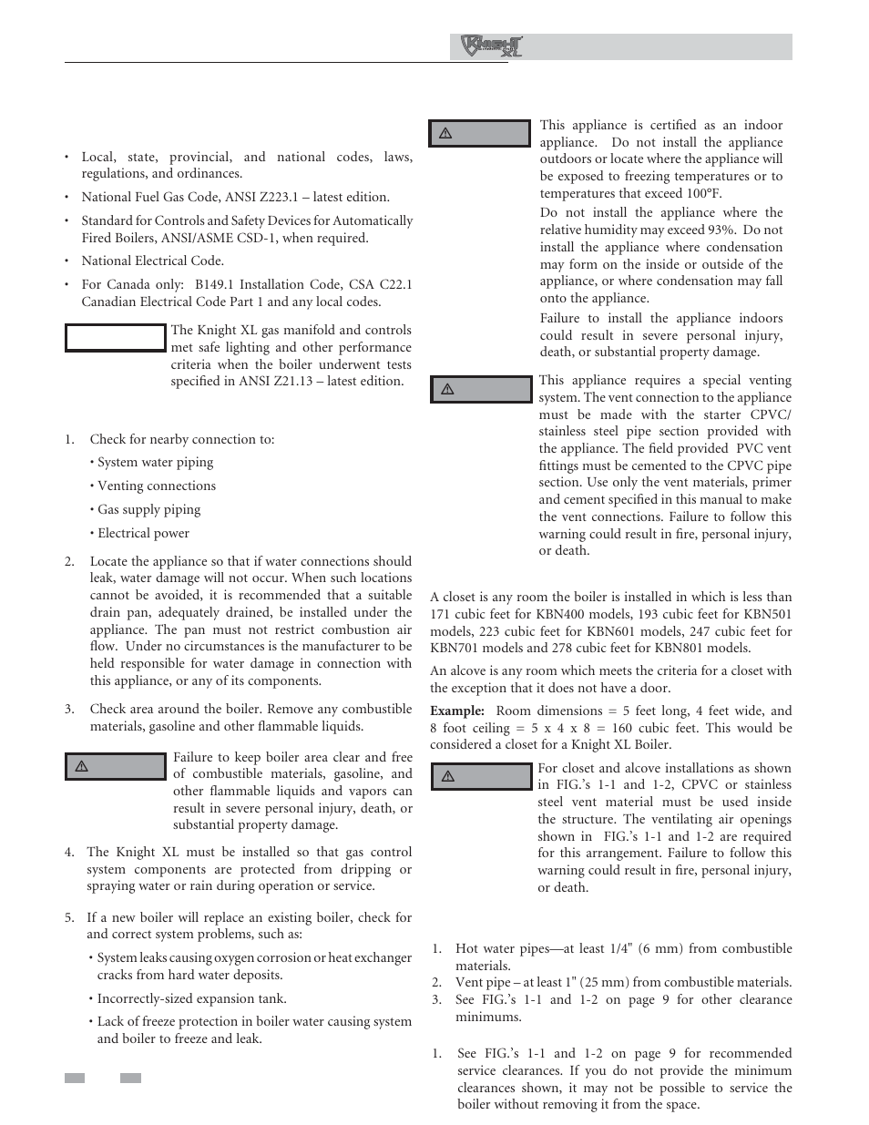 Determine boiler location | Lochinvar Commercial Soiler 400-801 User Manual | Page 8 / 80