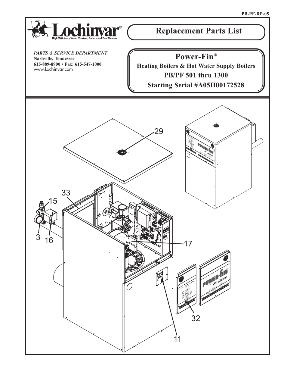 Lochinvar POWER FIN A05H00172528 User Manual | 4 pages