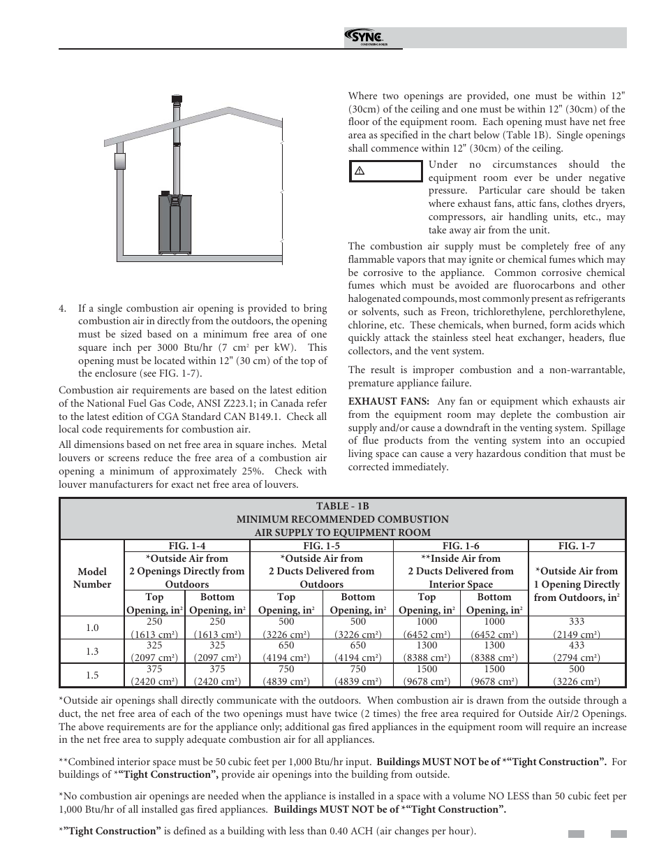 Determine boiler location | Lochinvar Sync Condensing Boiler 1 User Manual | Page 13 / 68