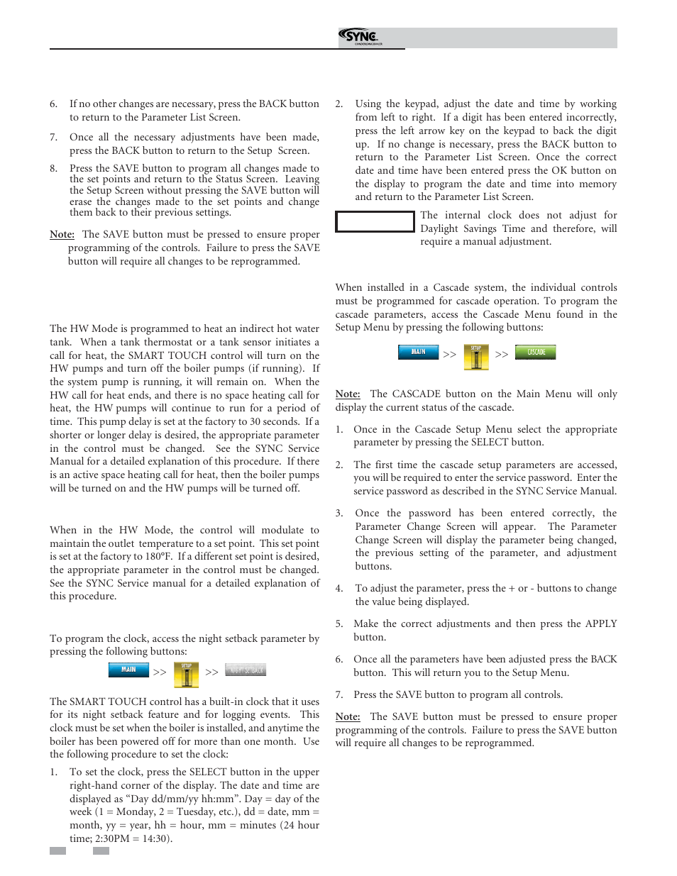 Start-up | Lochinvar Sync Condensing Boiler 1 User Manual | Page 48 / 68