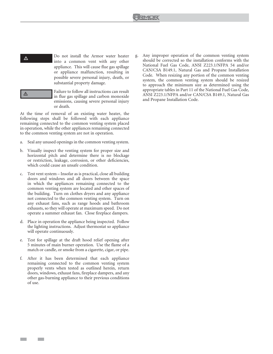 Determine water heater location | Lochinvar ARMOR 151 User Manual | Page 12 / 76
