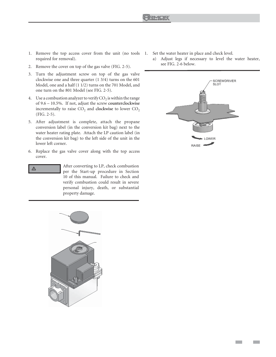 Prepare water heater | Lochinvar ARMOR 151 User Manual | Page 15 / 76