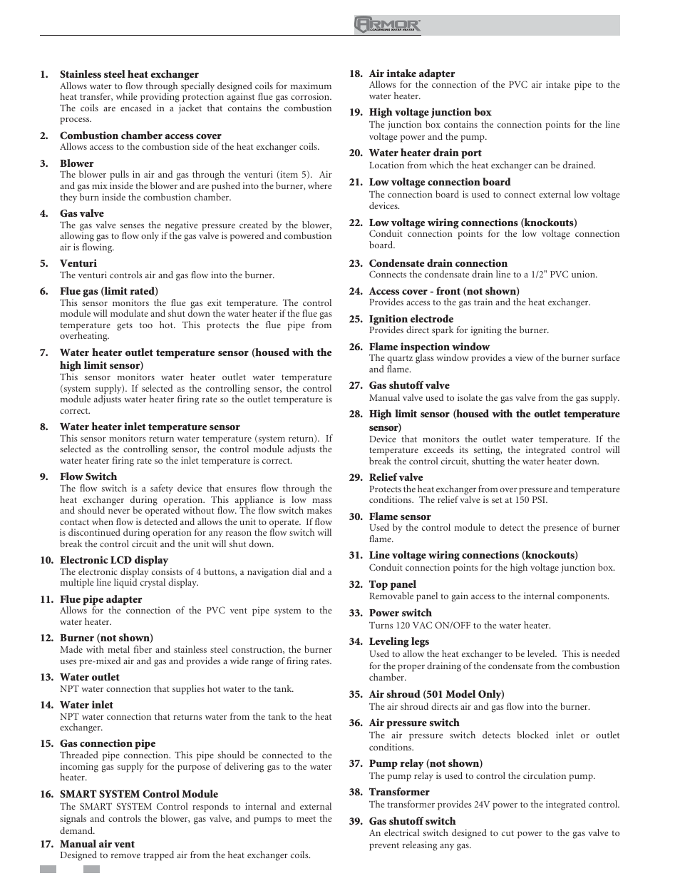The armor water heater - how it works | Lochinvar ARMOR 151 User Manual | Page 4 / 76