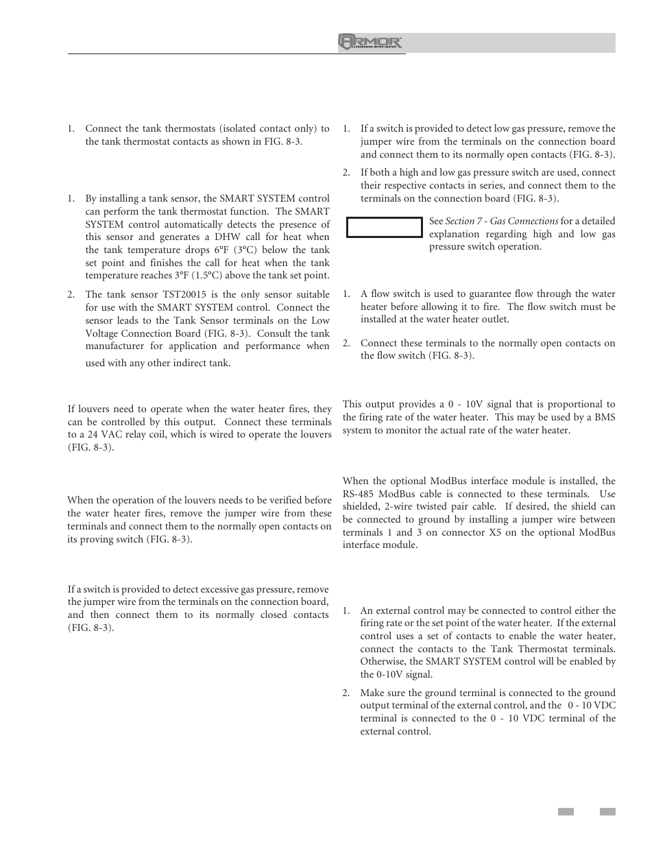 Field wiring | Lochinvar ARMOR 151 User Manual | Page 49 / 76