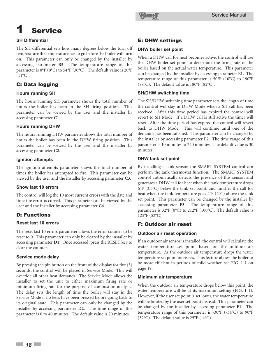 Service | Lochinvar KNIGHT 399 User Manual | Page 18 / 44