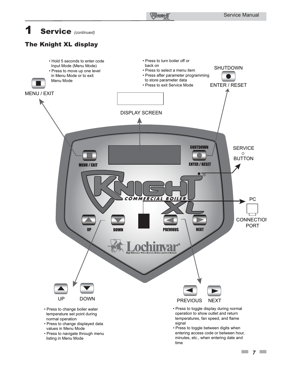 Service | Lochinvar KNIGHT 399 User Manual | Page 7 / 44