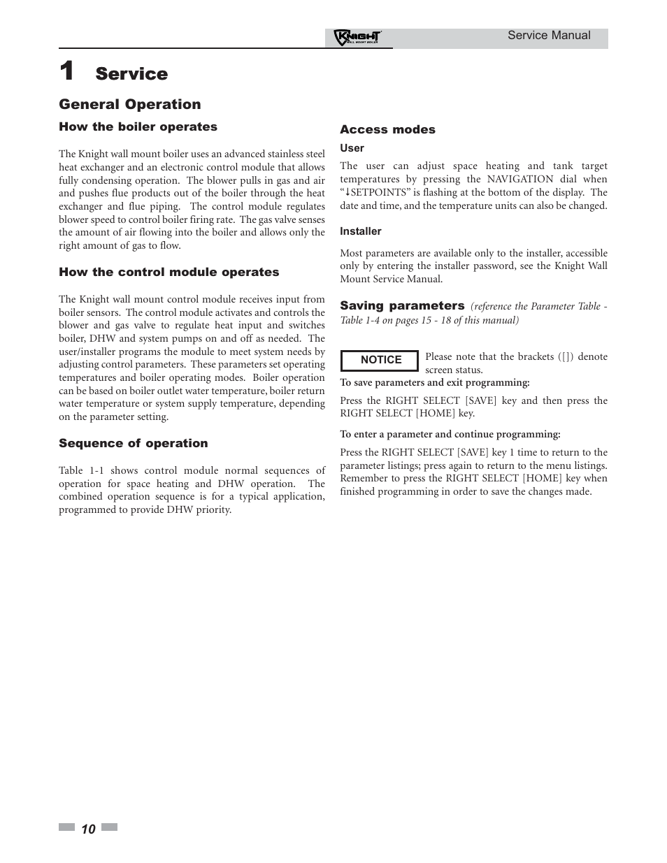 Service | Lochinvar KNIGHT 51-211 User Manual | Page 10 / 48