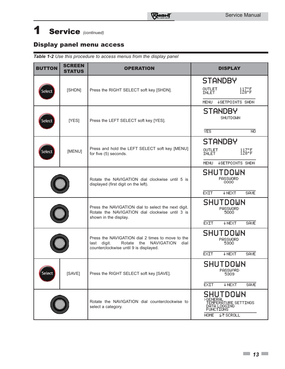 Service | Lochinvar KNIGHT 51-211 User Manual | Page 13 / 48