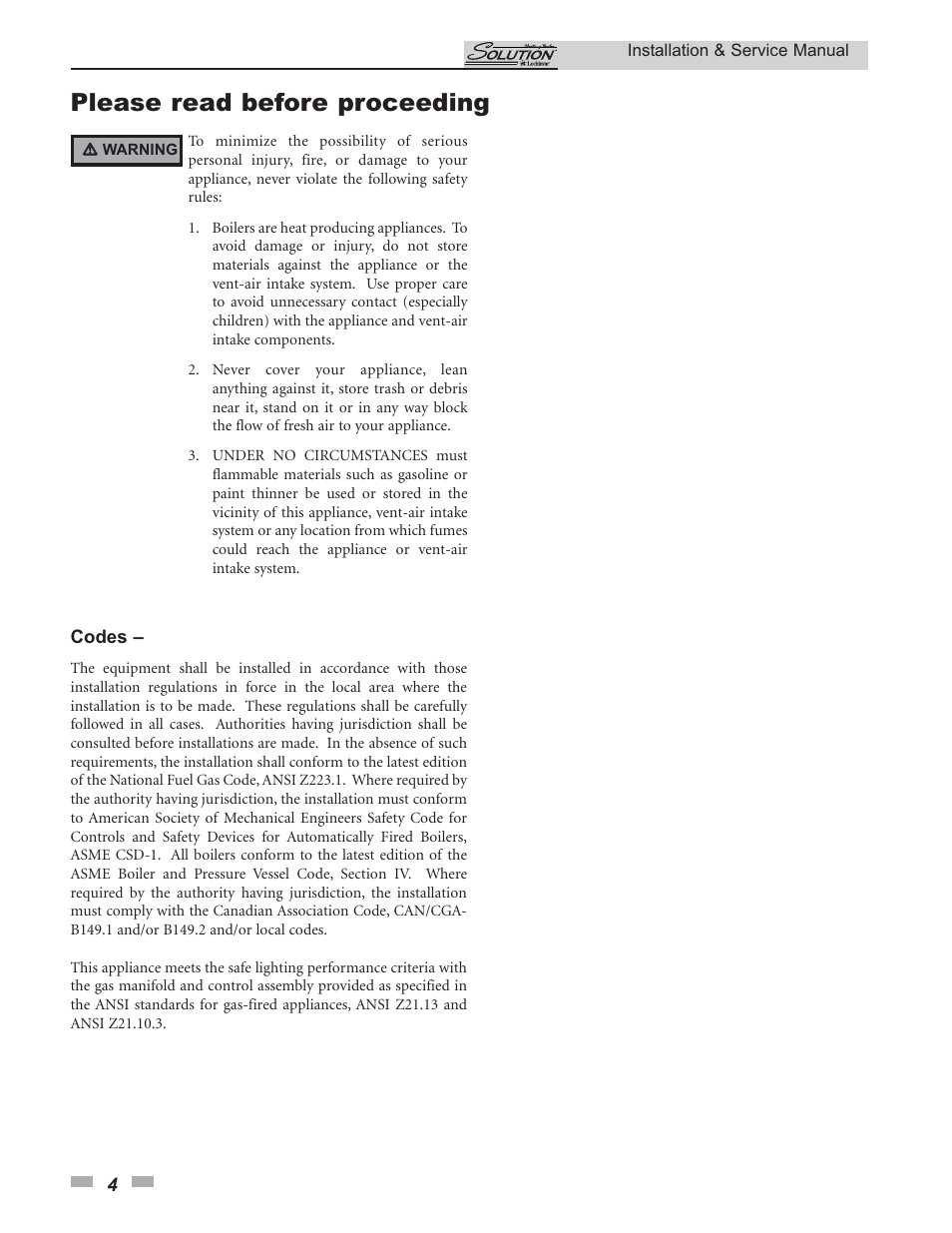 Please read before proceeding | Lochinvar 45 User Manual | Page 4 / 52