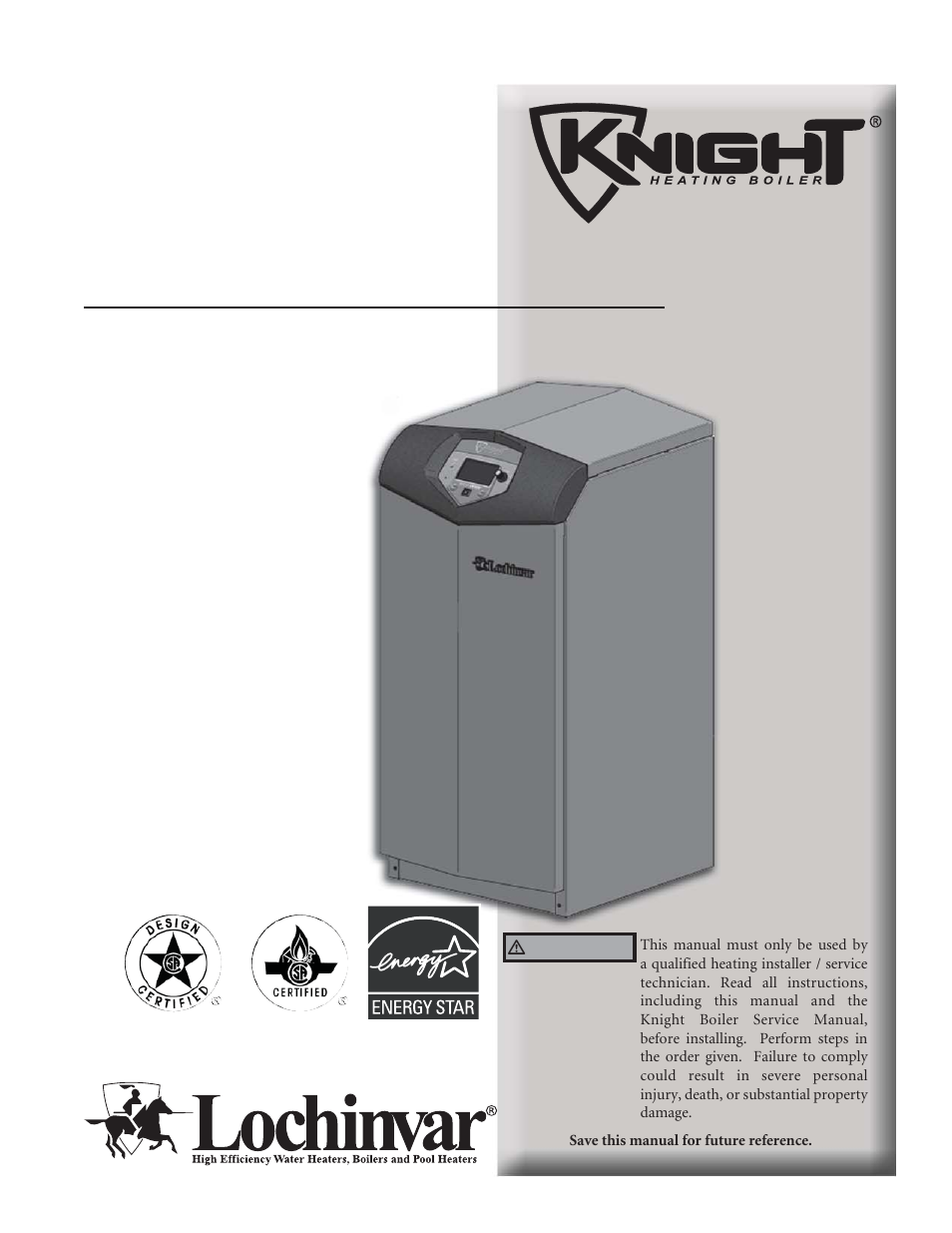 Lochinvar 81 - 286 User Manual | 80 pages