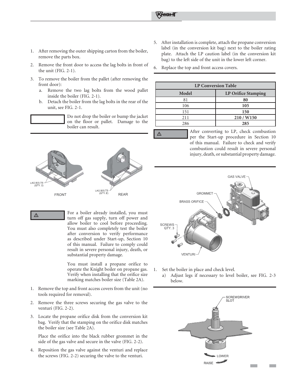 Prepare boiler | Lochinvar 81 - 286 User Manual | Page 13 / 80
