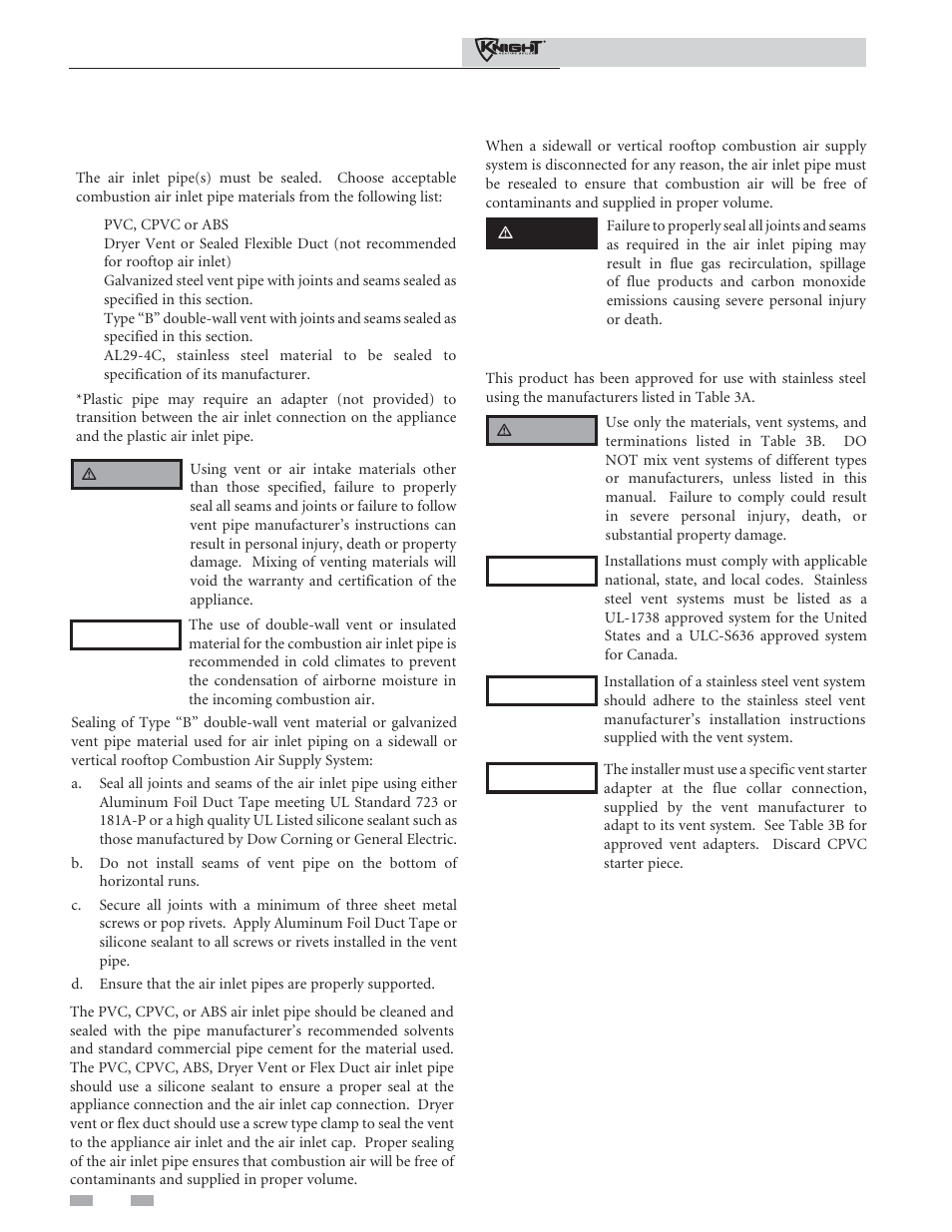 General, Venting | Lochinvar 81 - 286 User Manual | Page 18 / 80