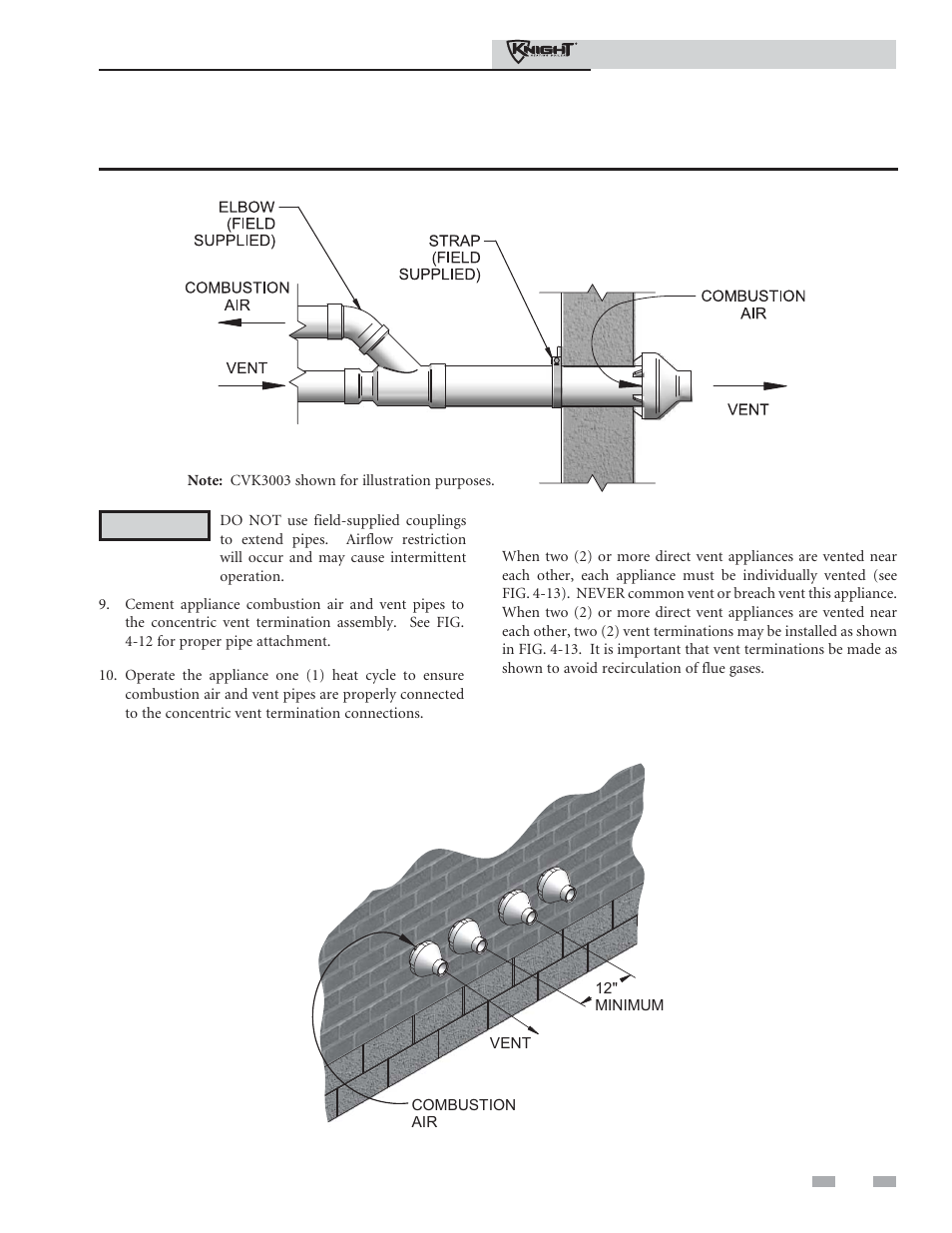 Sidewall direct venting | Lochinvar 81 - 286 User Manual | Page 27 / 80