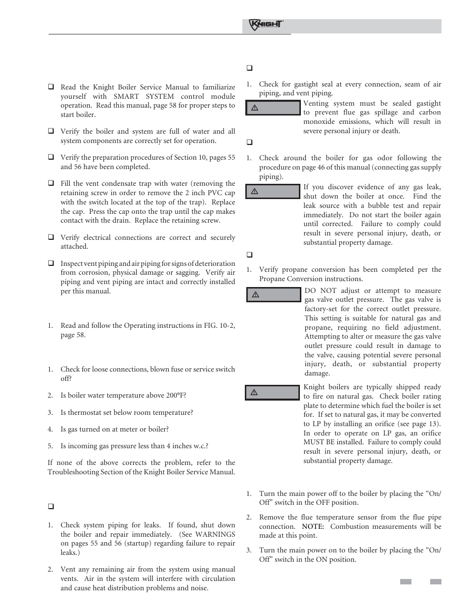 Start-up | Lochinvar 81 - 286 User Manual | Page 57 / 80