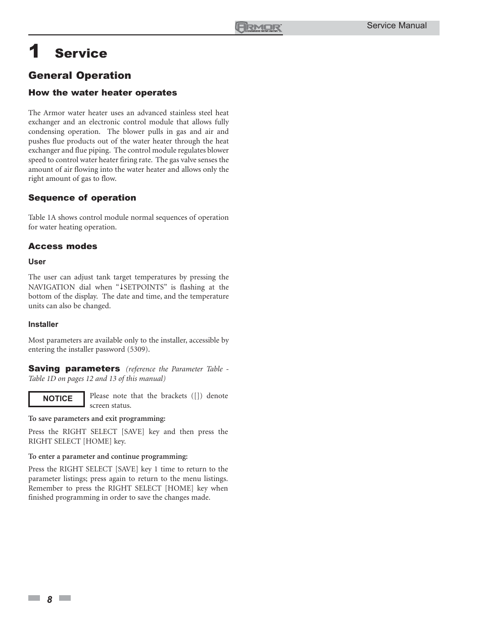 Service | Lochinvar ARMOR 151 - 801 User Manual | Page 8 / 40