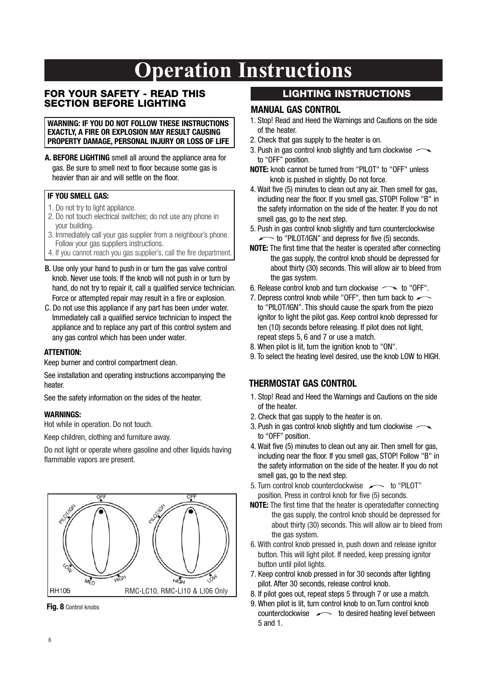 Operation instructions | Storageflex RMC-LC10LP - 10 User Manual | Page 8 / 16