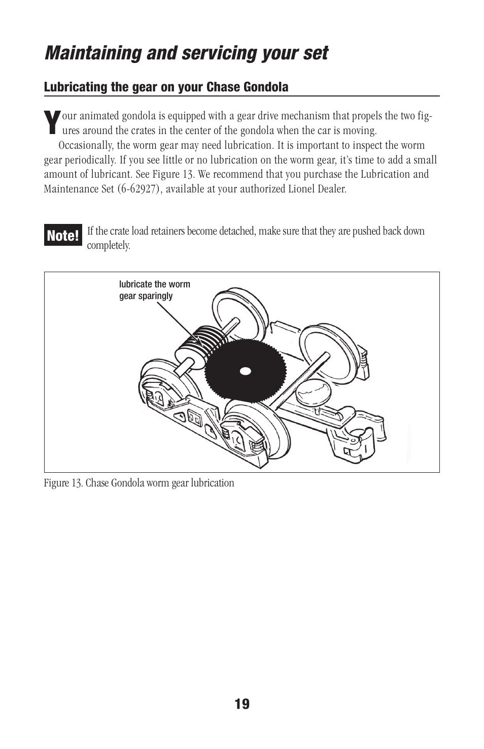 Maintaining and servicing your set | Lionel Trains 73-0020-250 User Manual | Page 19 / 24