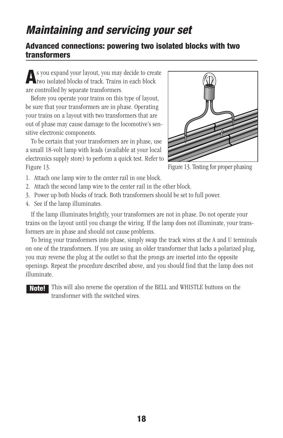 Maintaining and servicing your set | Lionel Trains Baby Toy User Manual | Page 18 / 20