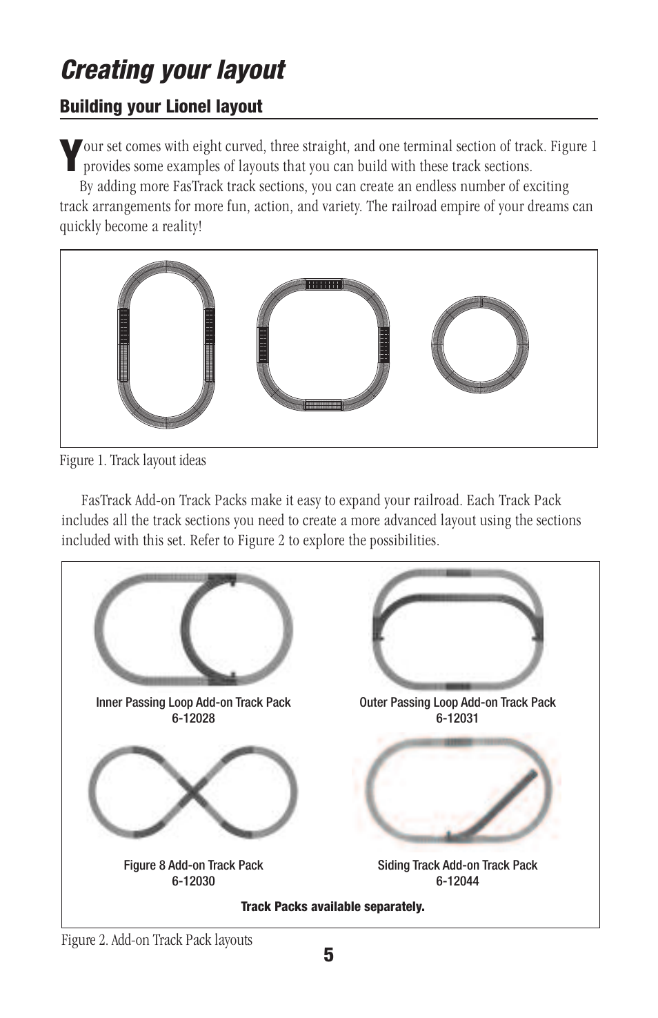 Creating your layout | Lionel Trains Baby Toy User Manual | Page 5 / 20