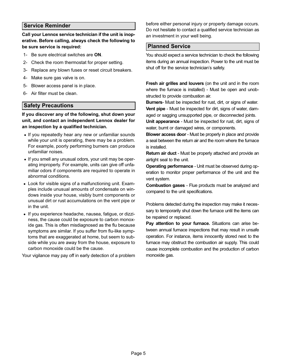 Lennox International Inc. G21Q User Manual | Page 6 / 6