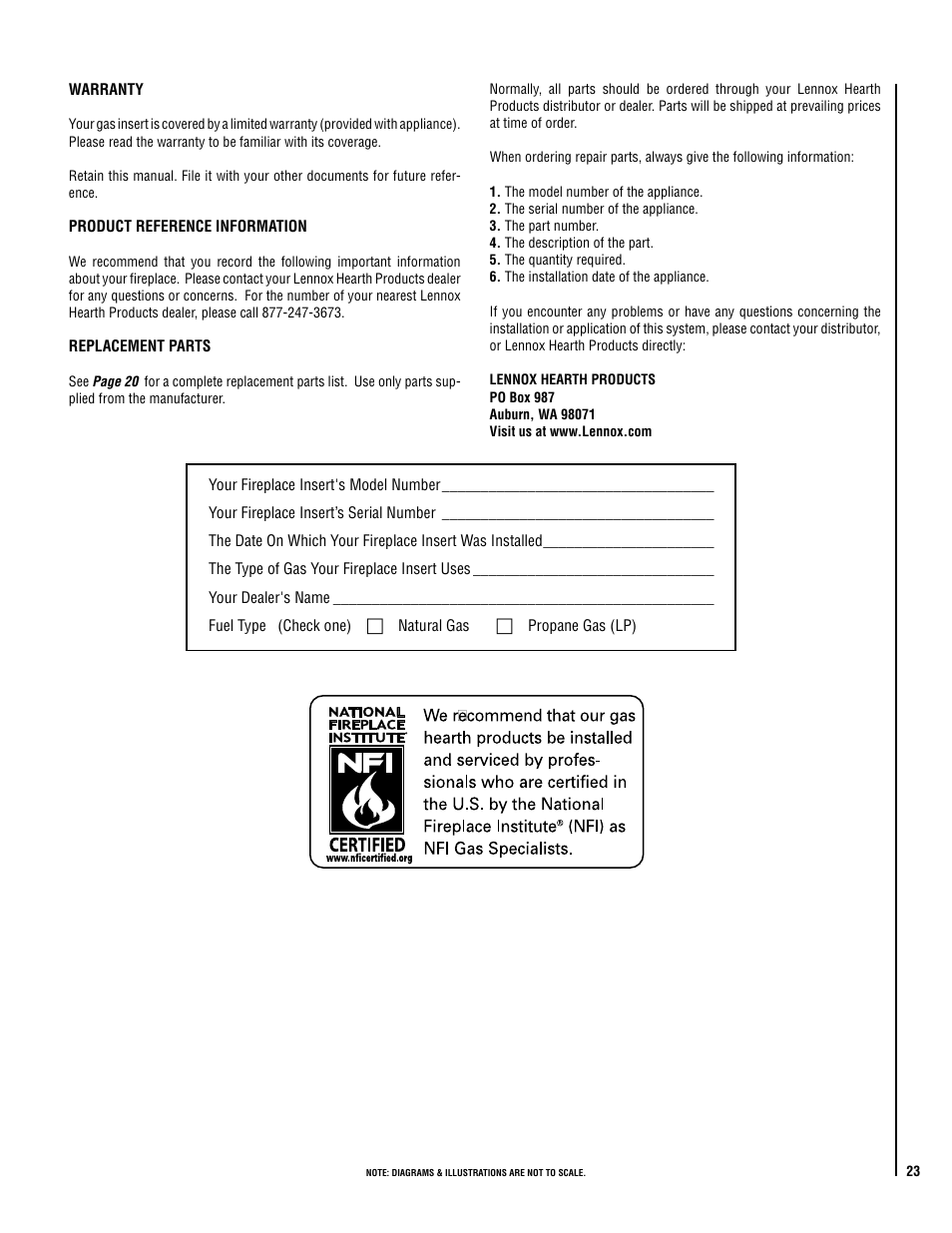 Lennox International Inc. Direct-Vent Gas User Manual | Page 23 / 24