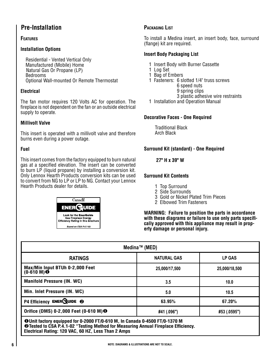 Pre-installation | Lennox International Inc. Direct-Vent Gas User Manual | Page 6 / 24