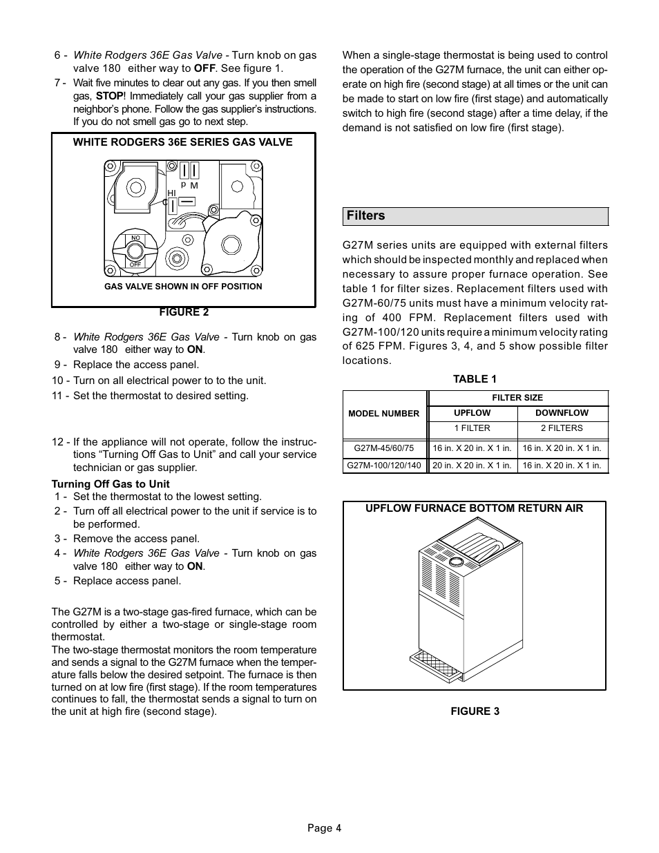 Filters | Lennox International Inc. G27M User Manual | Page 4 / 6