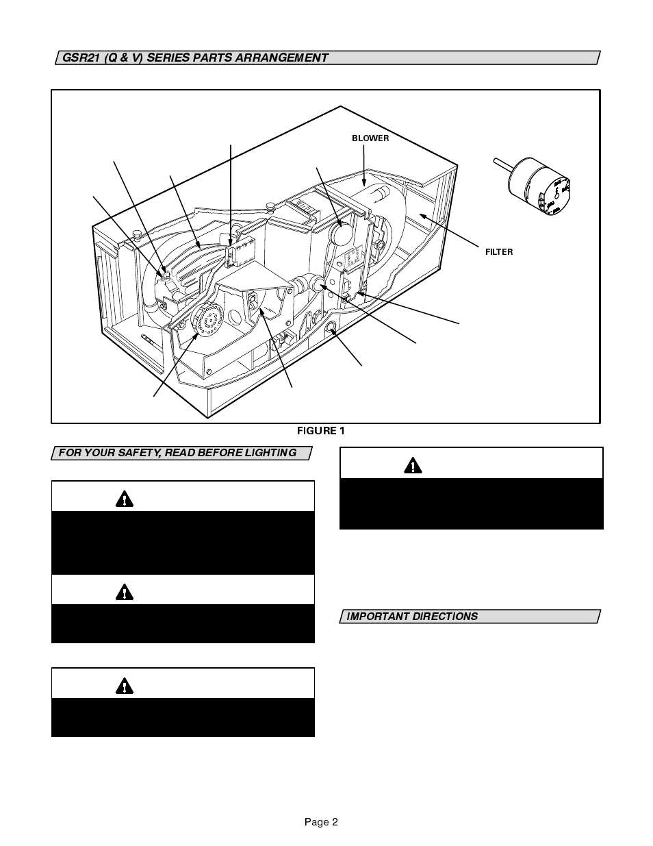 Warning, Caution | Lennox International Inc. GSR21Q User Manual | Page 2 / 6