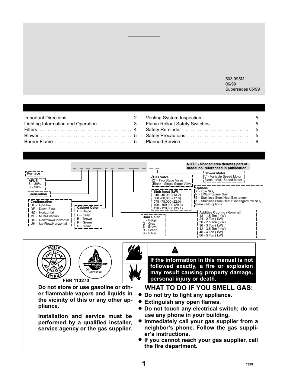 Lennox International Inc. F8AUH User Manual | 6 pages