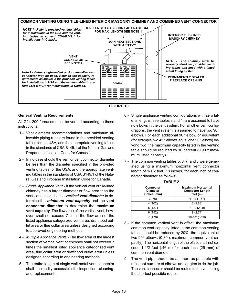 Lennox International Inc. G24-200 User Manual | Page 16 / 44