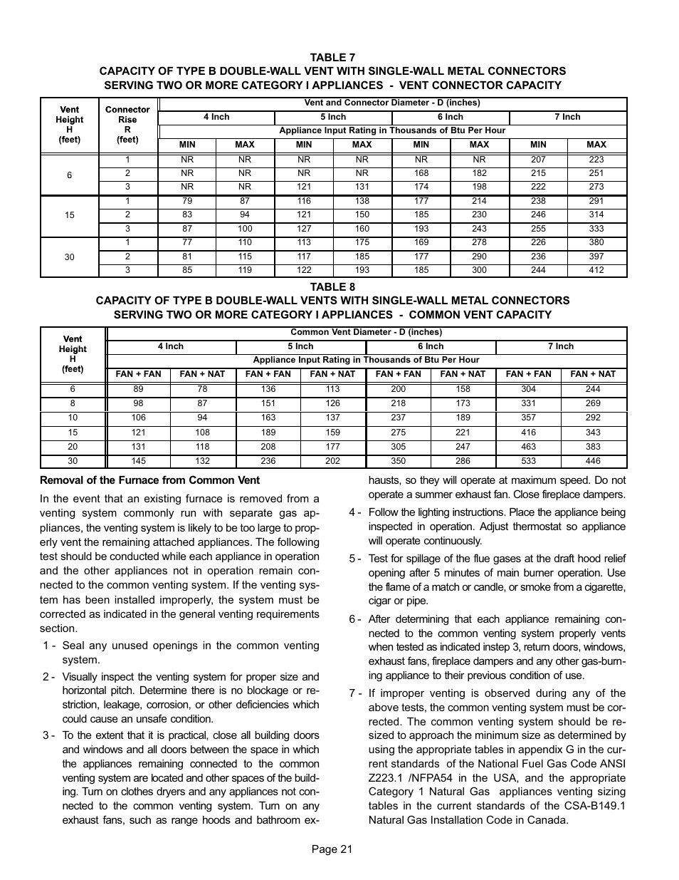 And 8 | Lennox International Inc. G24-200 User Manual | Page 21 / 44