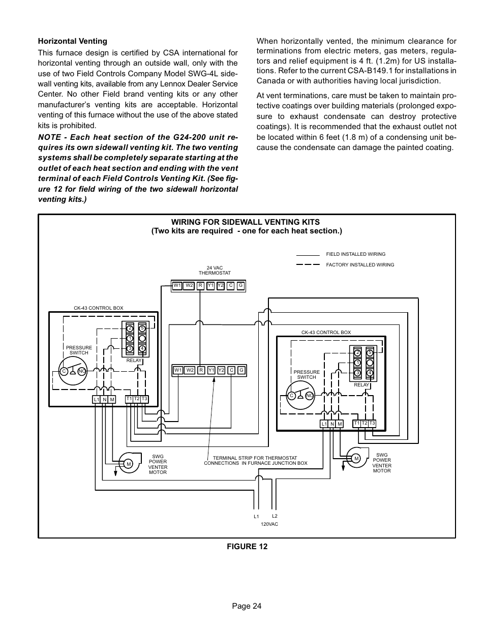 Figure 12 | Lennox International Inc. G24-200 User Manual | Page 24 / 44