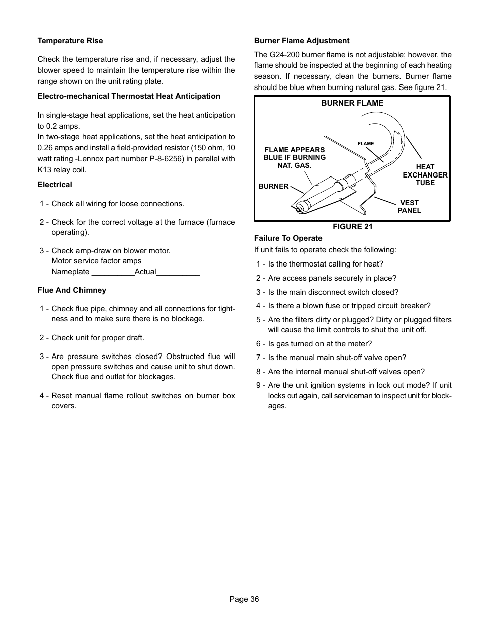 Lennox International Inc. G24-200 User Manual | Page 36 / 44