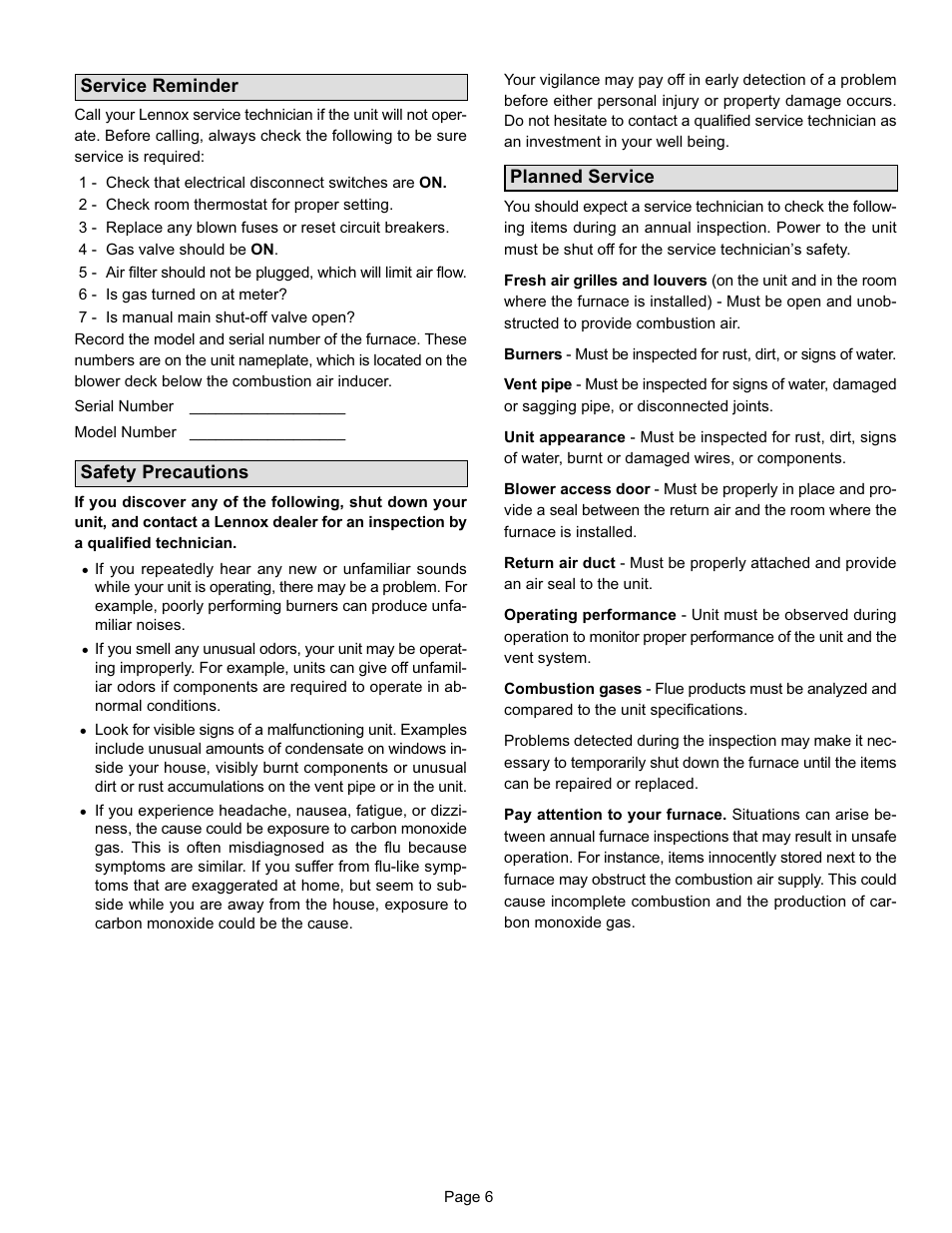 Lennox International Inc. G50UHi User Manual | Page 6 / 7