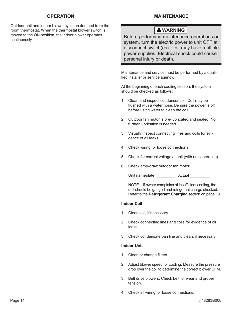 Lennox International Inc. 2SCU13 User Manual | Page 14 / 18